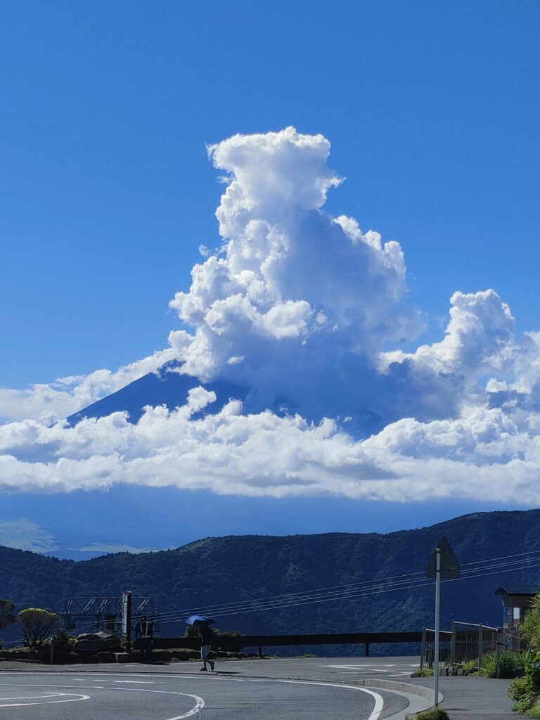 Mt.Fuji hidden in the clouds